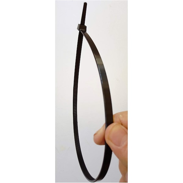 Cable Tie, 36, 175 Lb, UV Black Nylon, 10 Pack